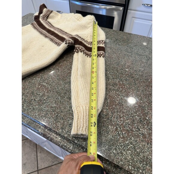 SUPERB FISHERMAN SWEATER PURE WOOL  THICK PULL OUT  SWEATER SIZE 14/16 see pics - Picture 4 of 7